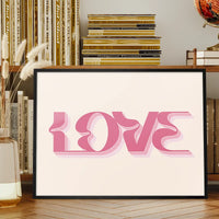 Wavy Love Typography Print