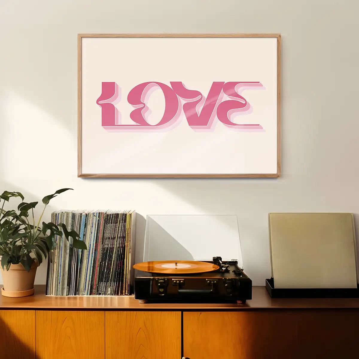 Wavy Love Typography Print