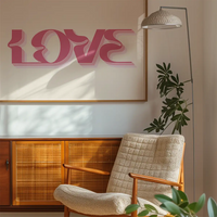 Wavy Love Typography Print