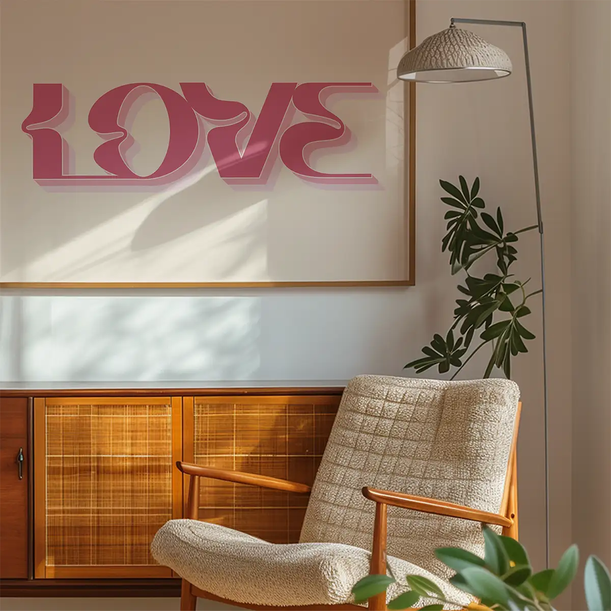 Wavy Love Typography Print