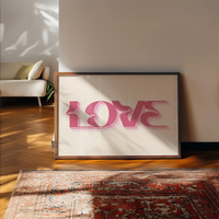 Wavy Love Typography Print