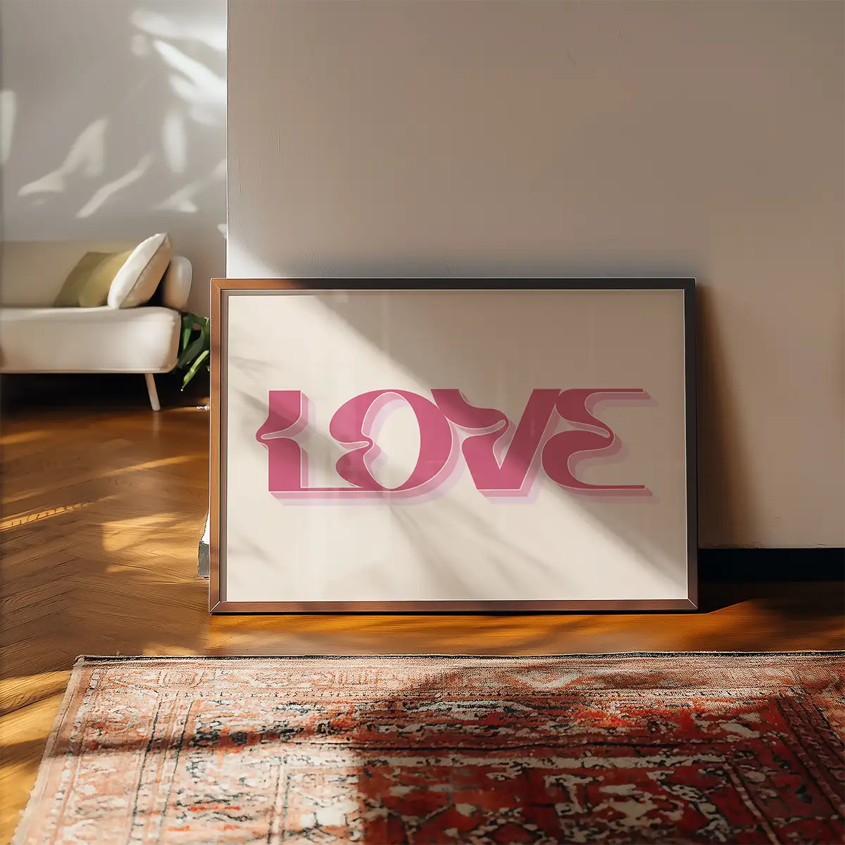 Wavy Love Typography Print