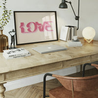 Wavy Love Typography Print