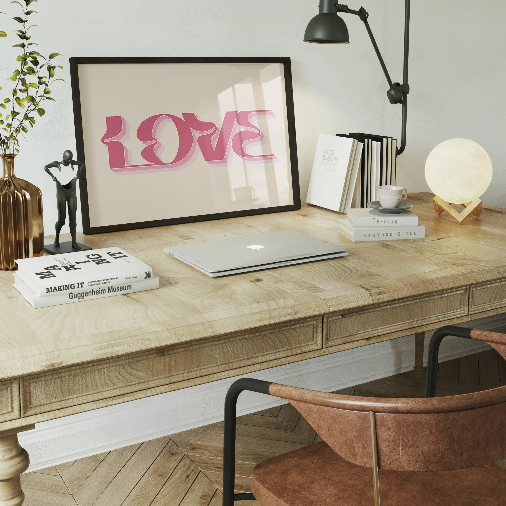 Wavy Love Typography Print