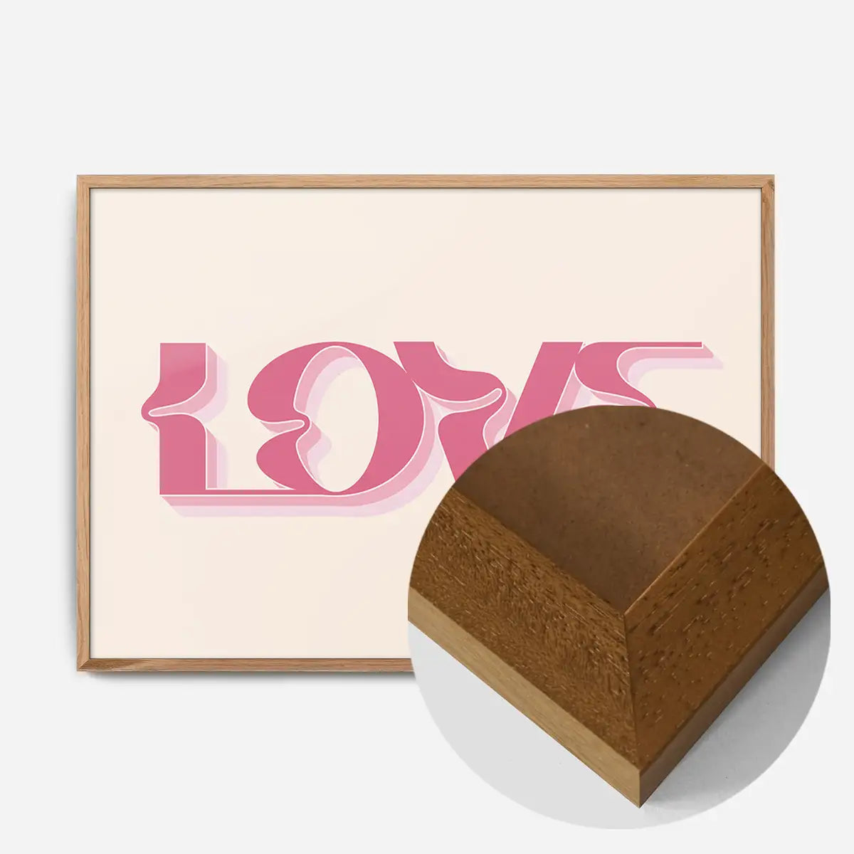Wavy Love Typography Print