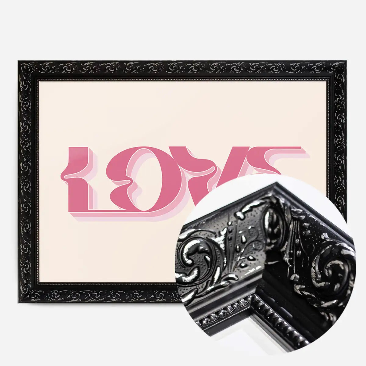 Wavy Love Typography Print