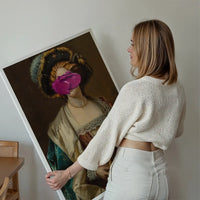 Paint Smudge Altered Art Portrait Print