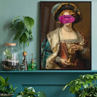 Paint Smudge Altered Art Portrait Print