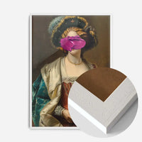 Paint Smudge Altered Art Portrait Print