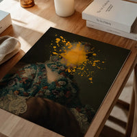 Paint Splat Face Altered Art Portrait Print
