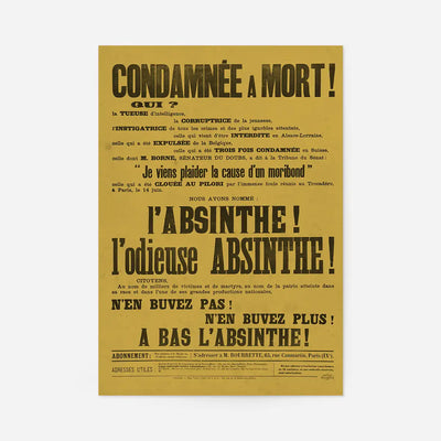 Absinthe Typography Poster