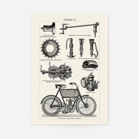 Vintage Bicycle Illustration Cycling Print