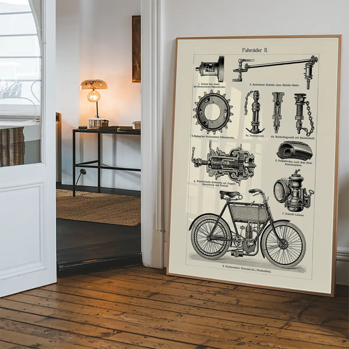 Vintage Bicycle Illustration Cycling Print