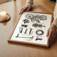 Vintage Bicycle Illustration Cycling Print