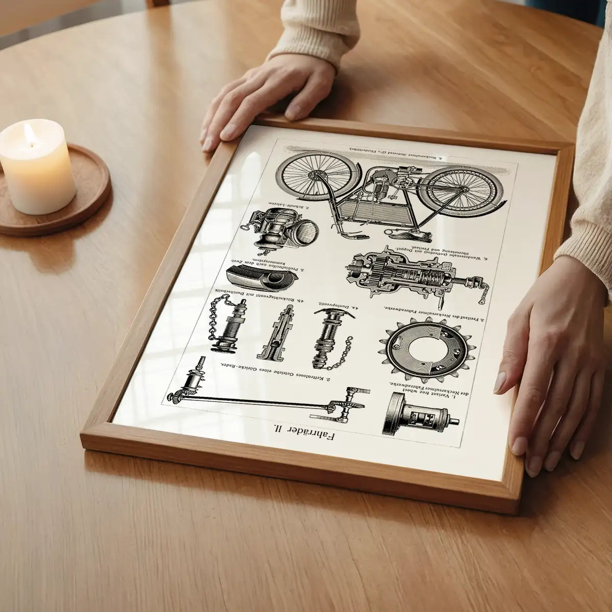 Vintage Bicycle Illustration Cycling Print
