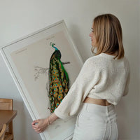 Peacock Vintage Bird Print