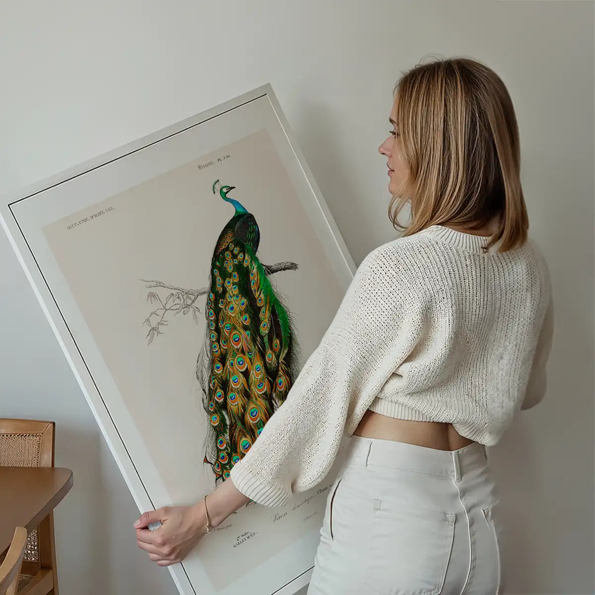 Peacock Vintage Bird Print