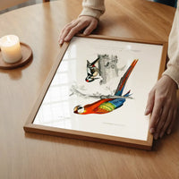 Parrot Vintage Bird Print