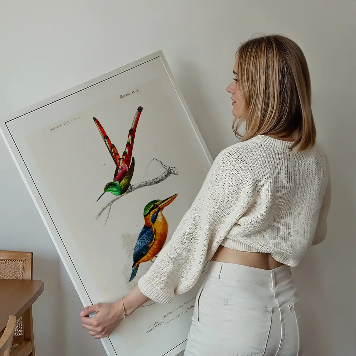 Kingfisher Passerine Vintage Bird Print