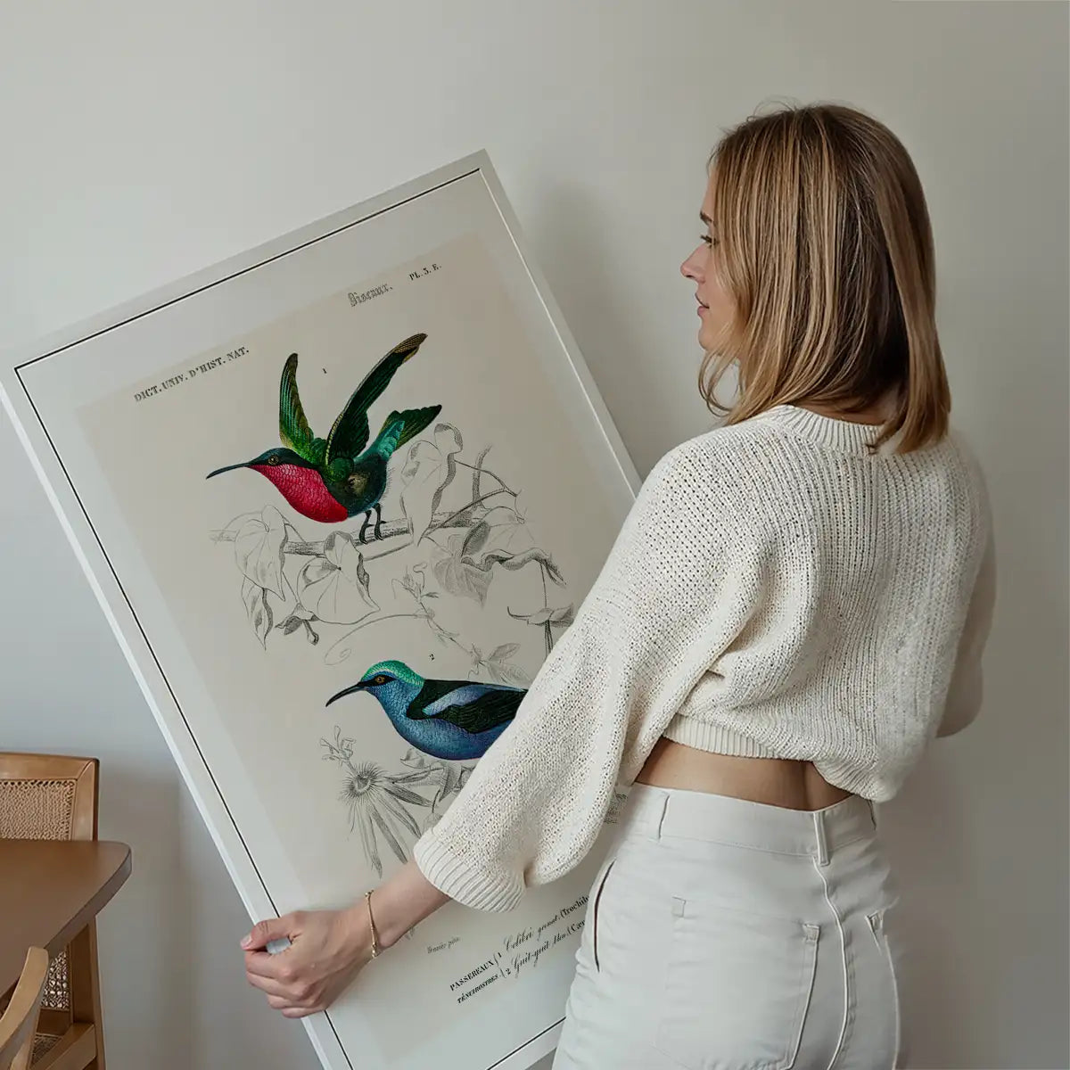 Hummingbird Vintage Bird Print