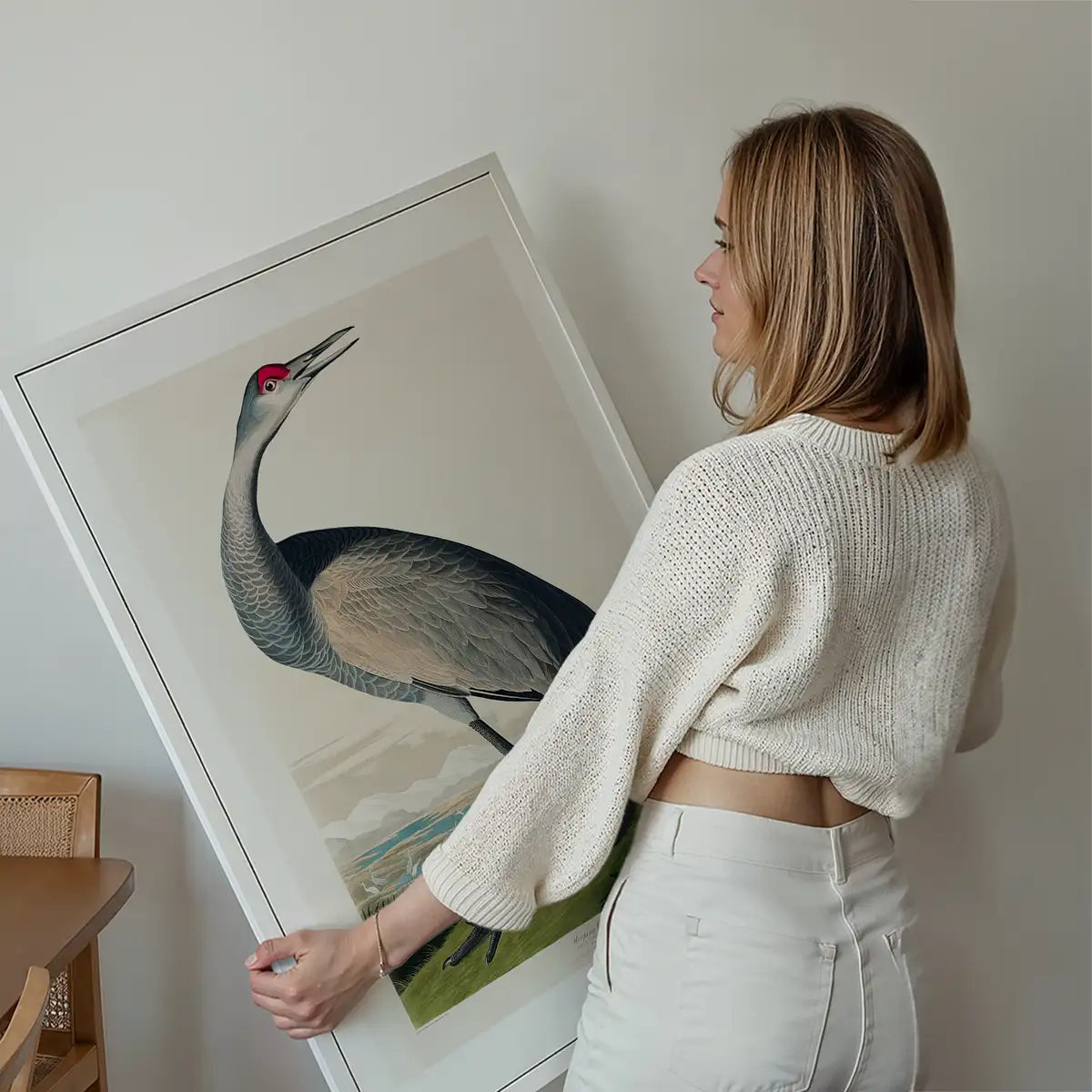 Whooping Crane Vintage Bird Print