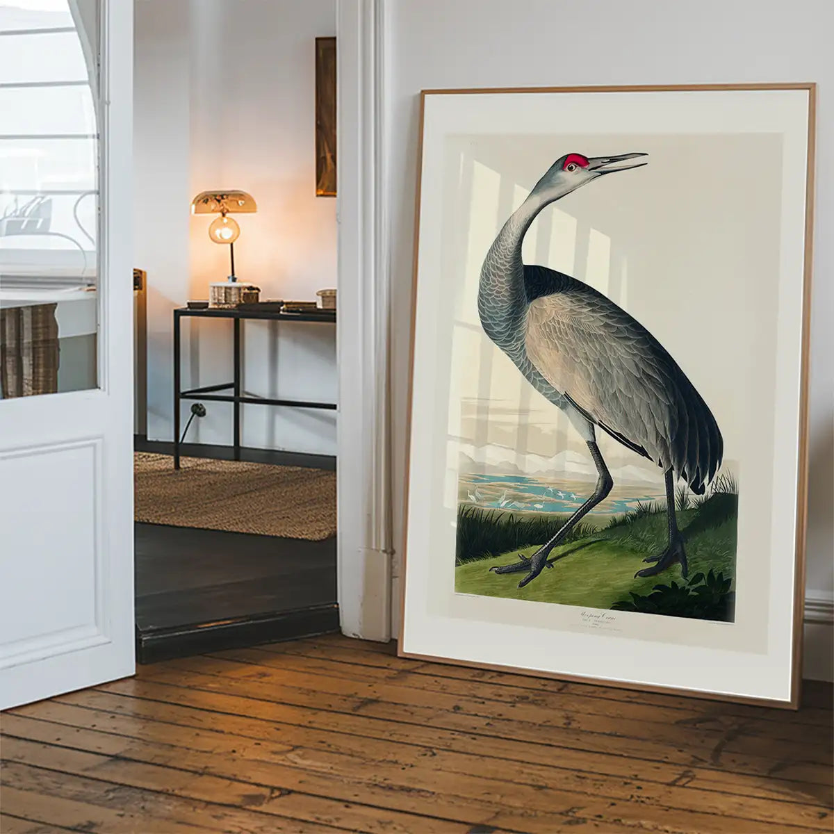 Whooping Crane Vintage Bird Print