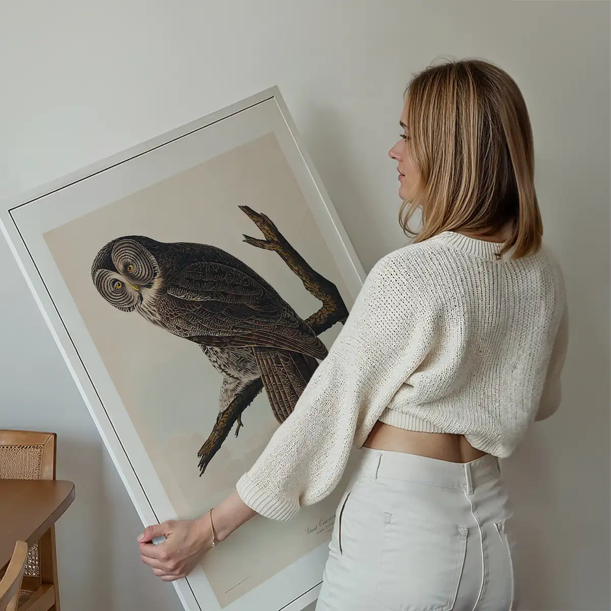 Great Owl Vintage Bird Print
