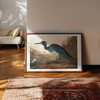 Blue Crane Vintage Bird Print
