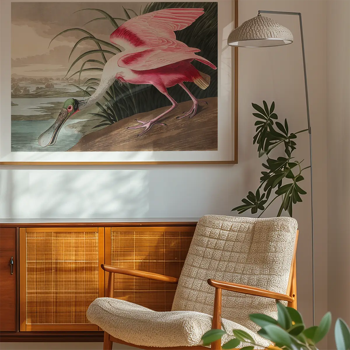 Spoonbill Vintage Bird Print