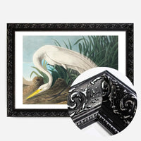White Heron Vintage Bird Print