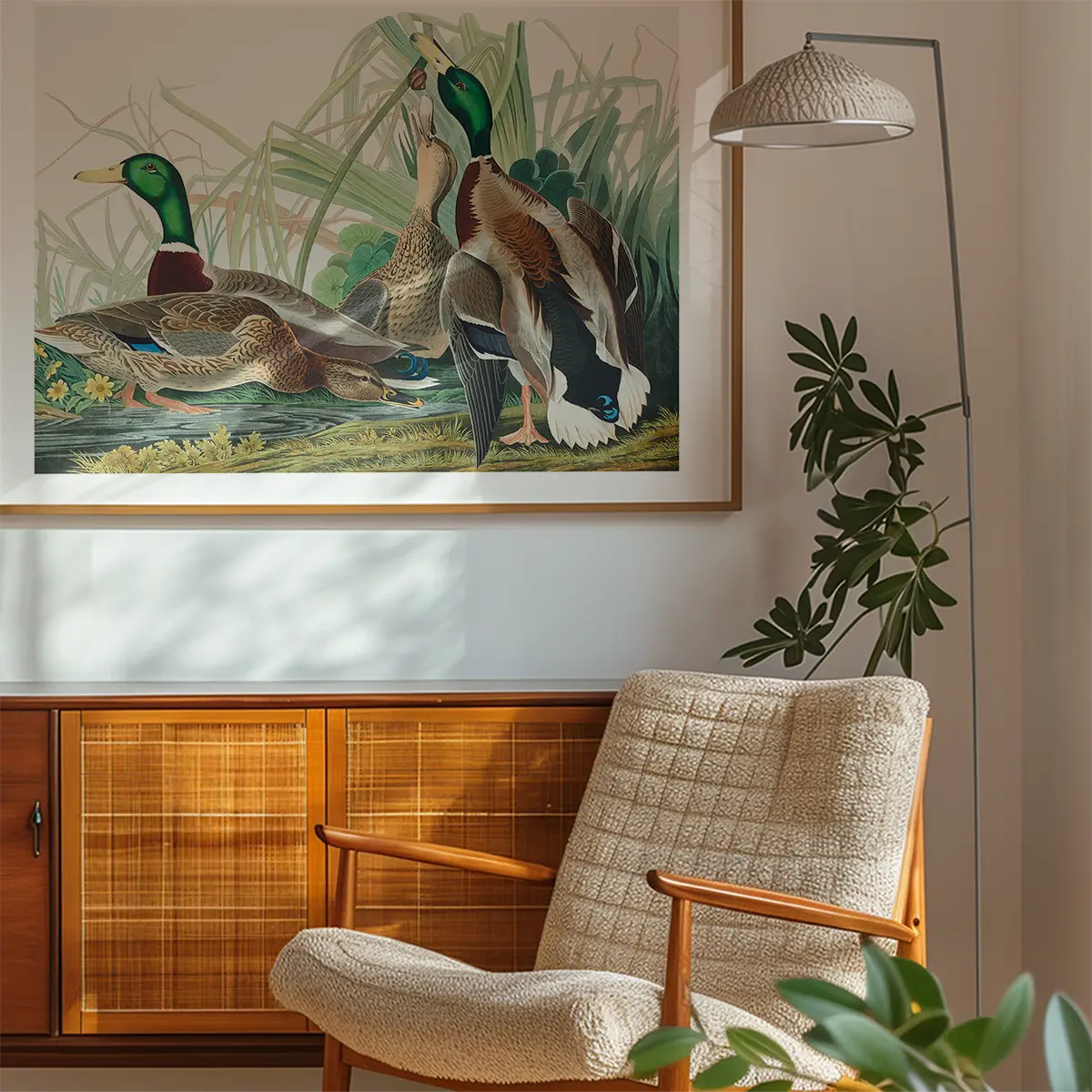 Mallard Duck Vintage Bird Print