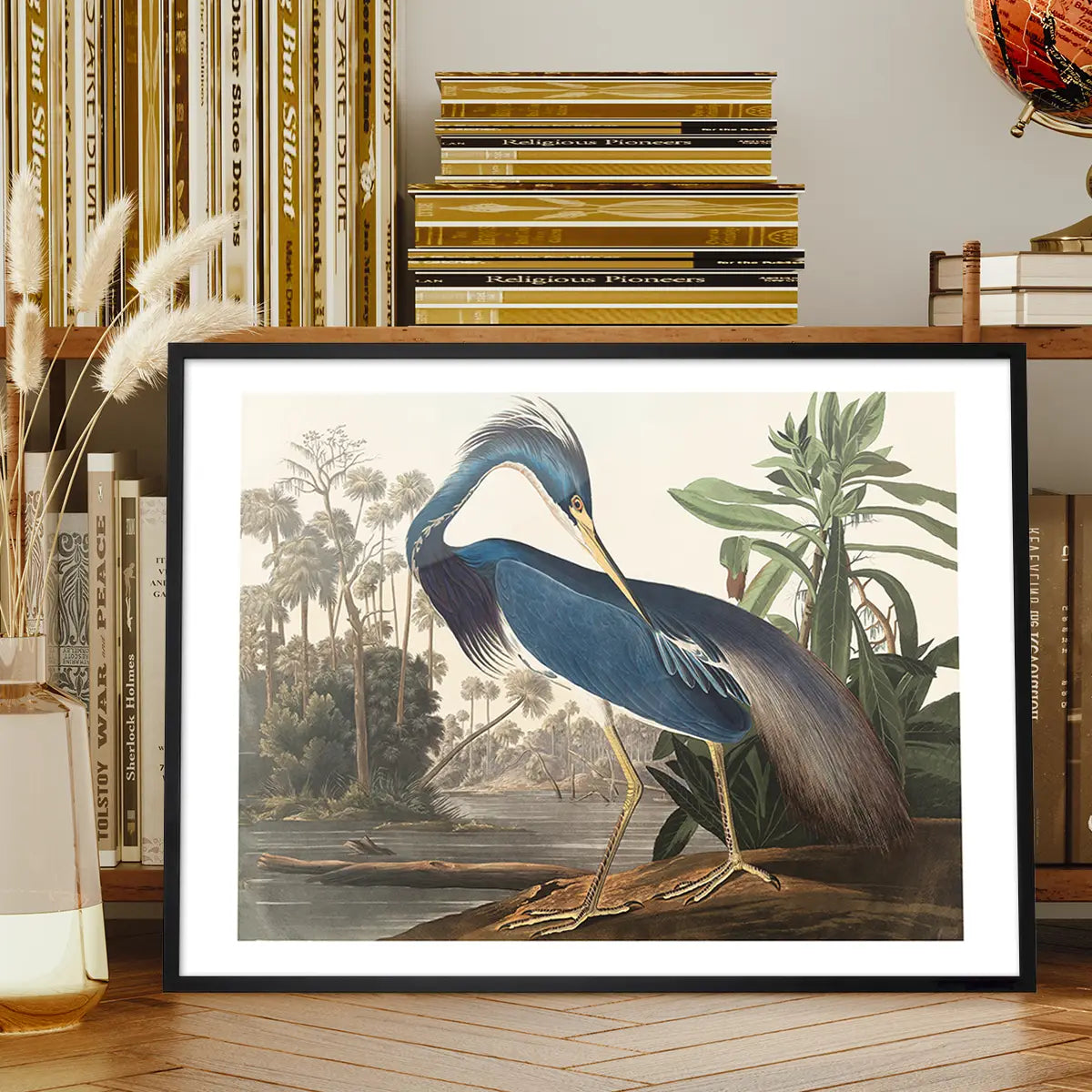 Louisiana Heron Vintage Bird Print