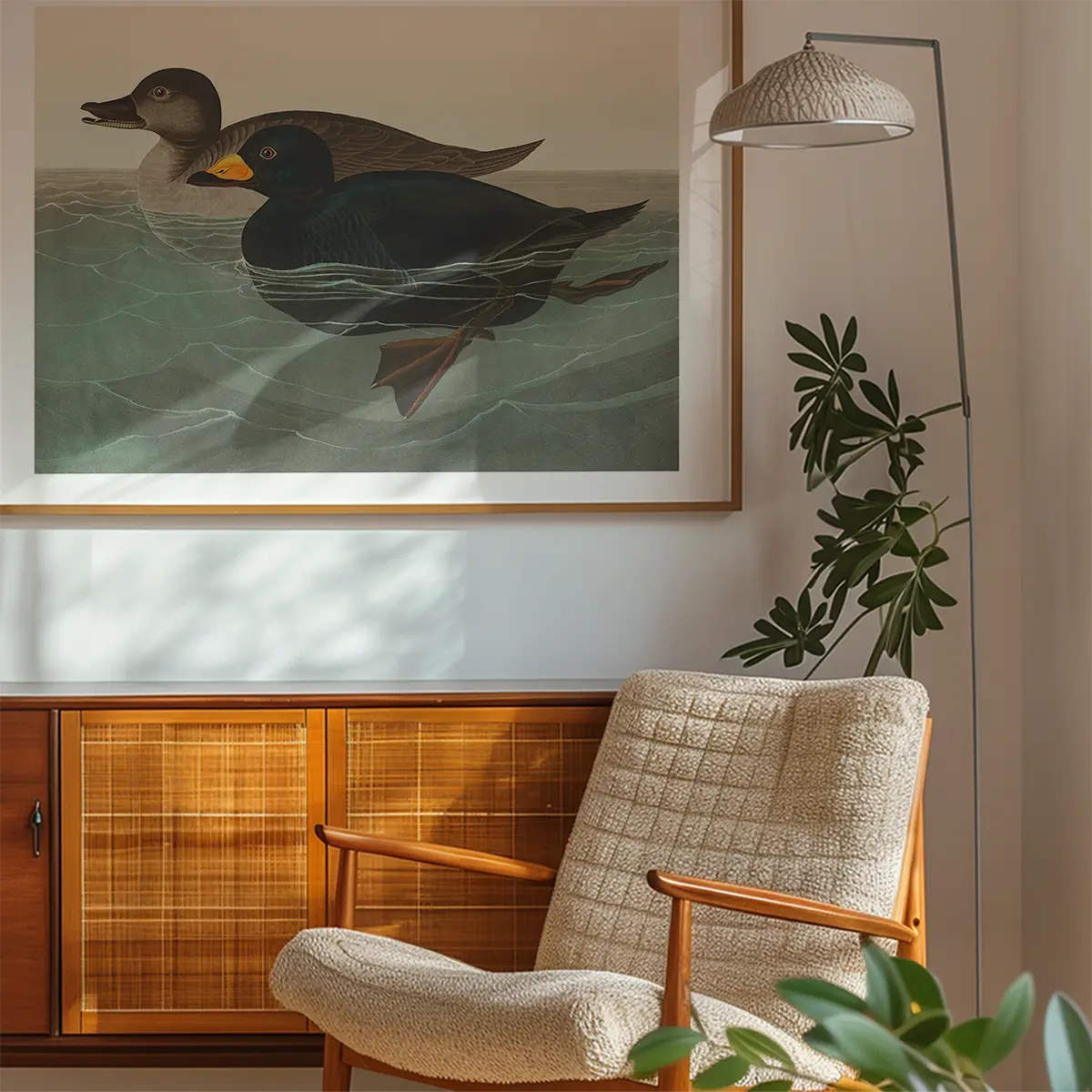 Scoter Duck Vintage Bird Print