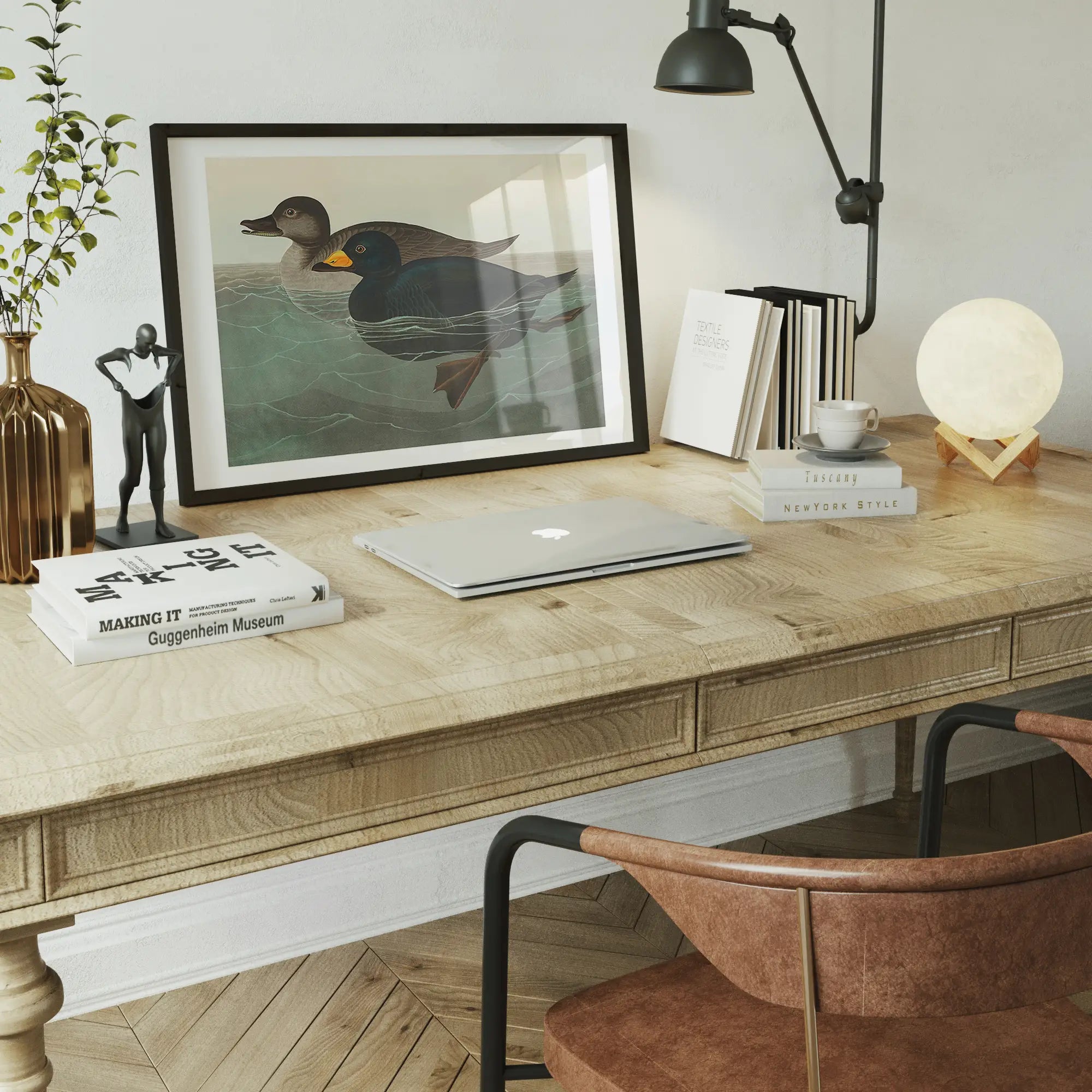 Scoter Duck Vintage Bird Print