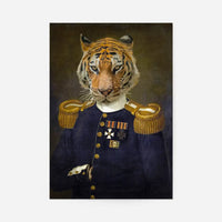 Lieutenant Tiger Portrait Print