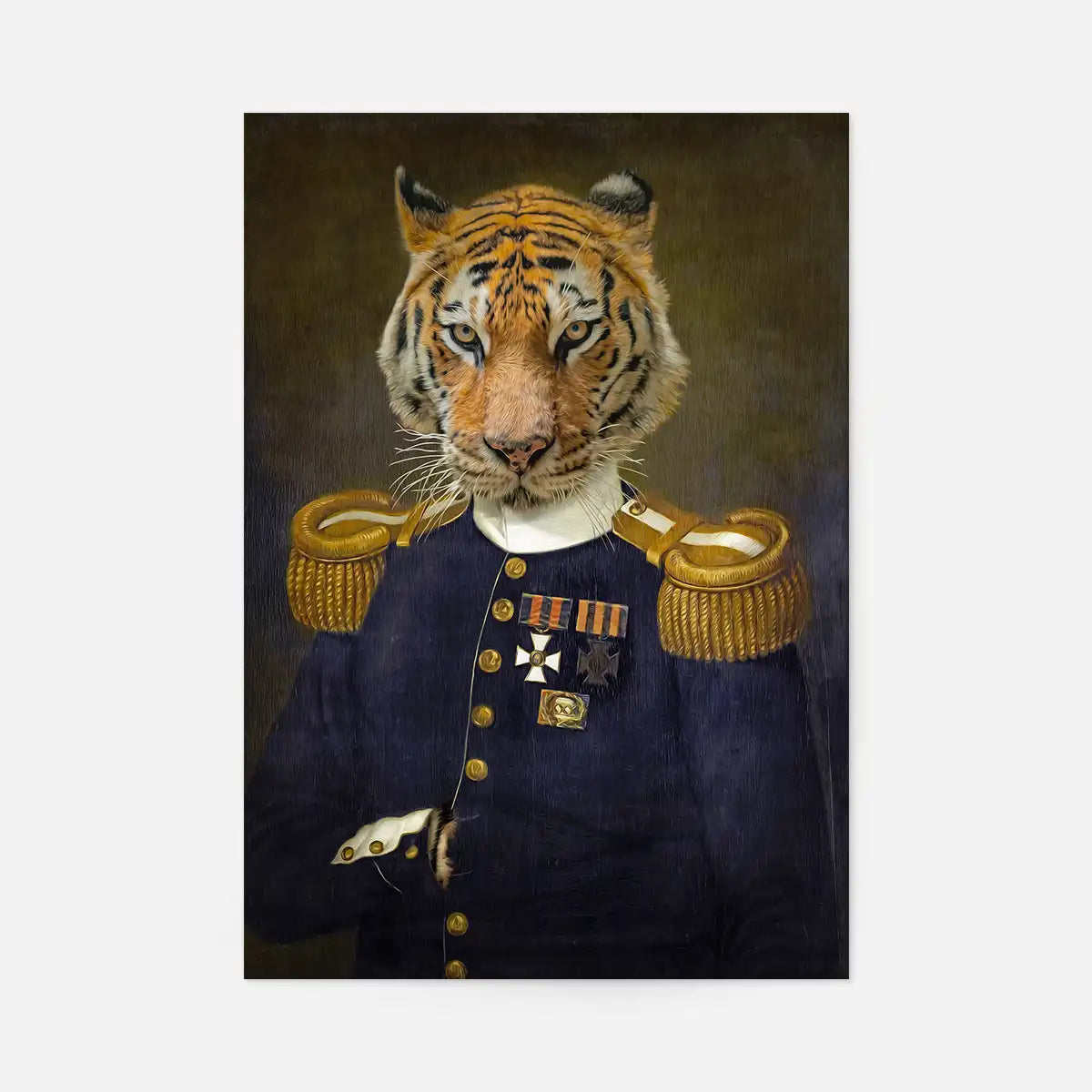 Lieutenant Tiger Portrait Print
