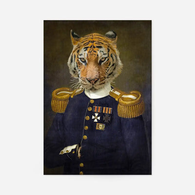 Lieutenant Tiger Portrait Print