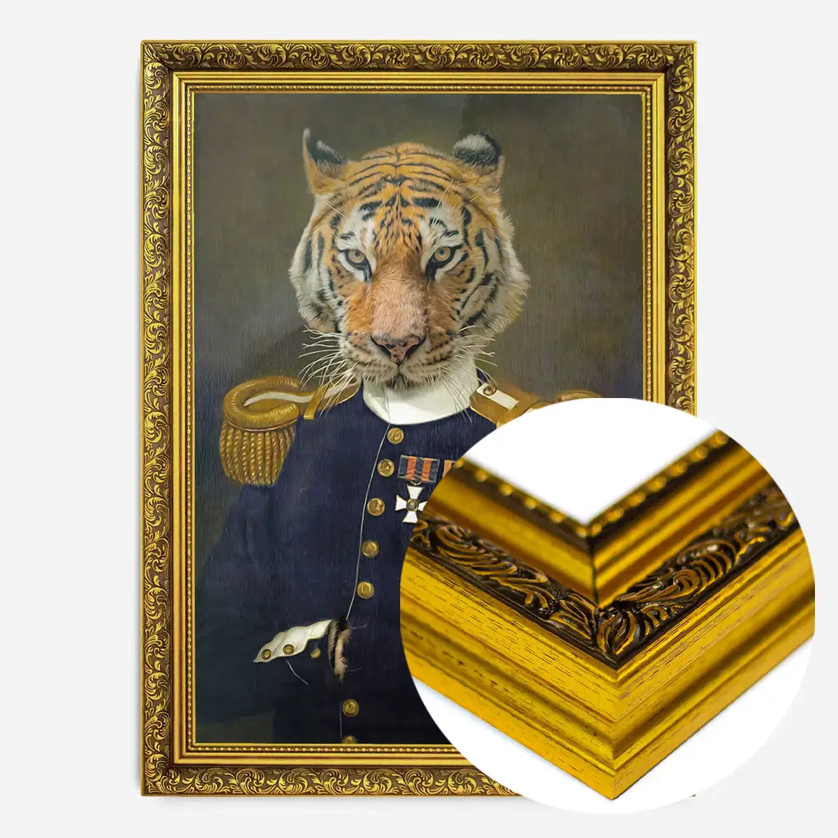 Lieutenant Tiger Portrait Print