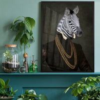 Zebra Portrait Print