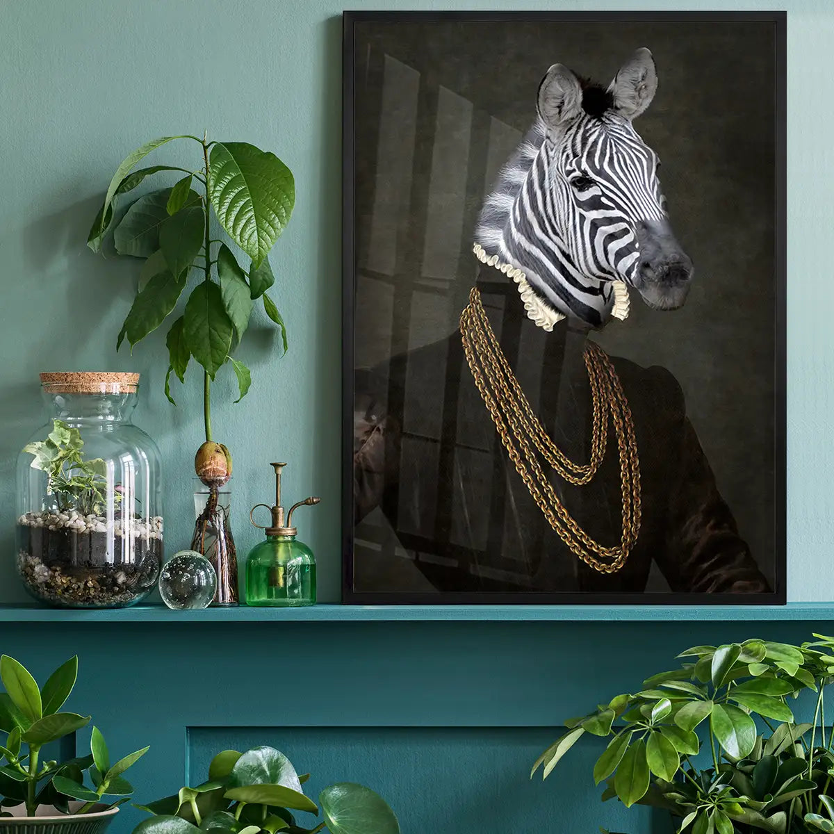 Zebra Portrait Print