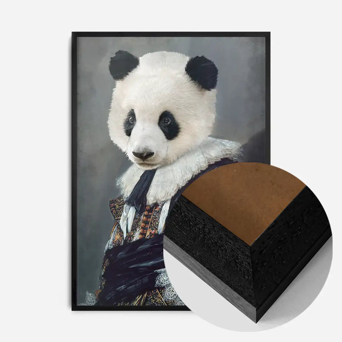 Cavalier Panda Portrait Print