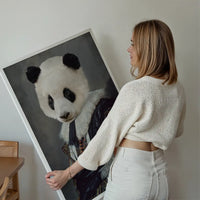 Cavalier Panda Portrait Print