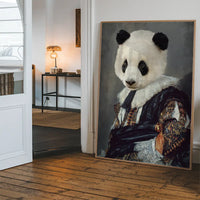 Cavalier Panda Portrait Print