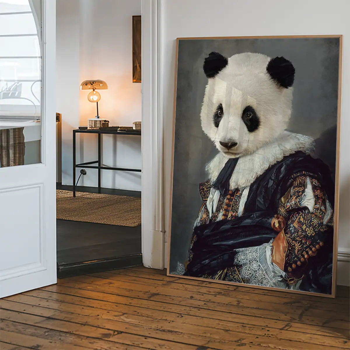 Cavalier Panda Portrait Print