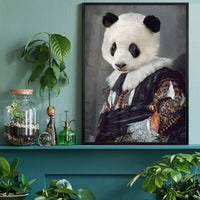 Cavalier Panda Portrait Print