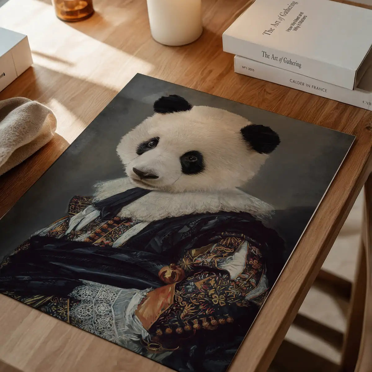 Cavalier Panda Portrait Print