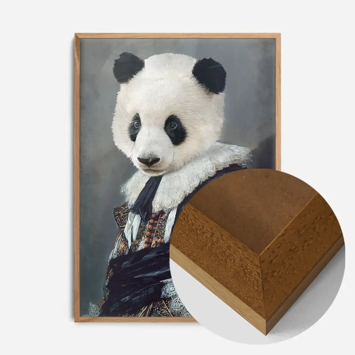 Cavalier Panda Portrait Print