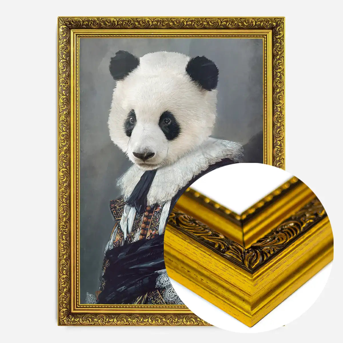 Cavalier Panda Portrait Print