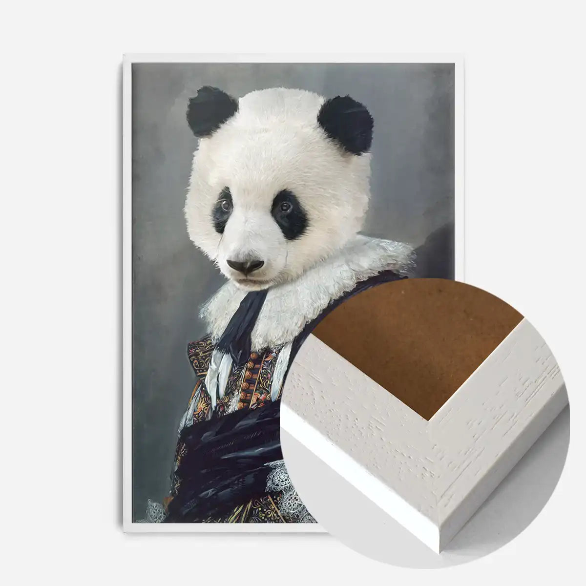 Cavalier Panda Portrait Print