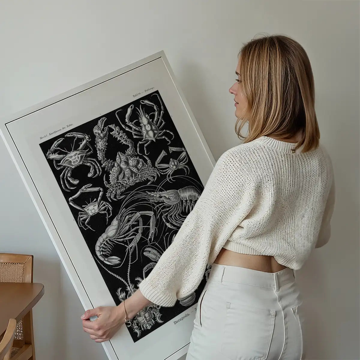 Crabs Black & White Illustration Print